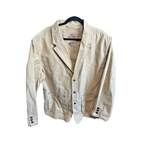 Mens King Ranch 3 Button Canvas Coat Jacket  XXL Tan